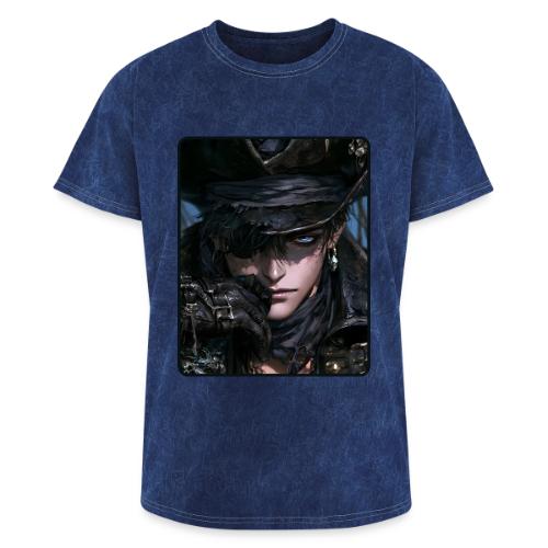 Dark Anime Pirate Warrior - Washed Unisex T-Shirt