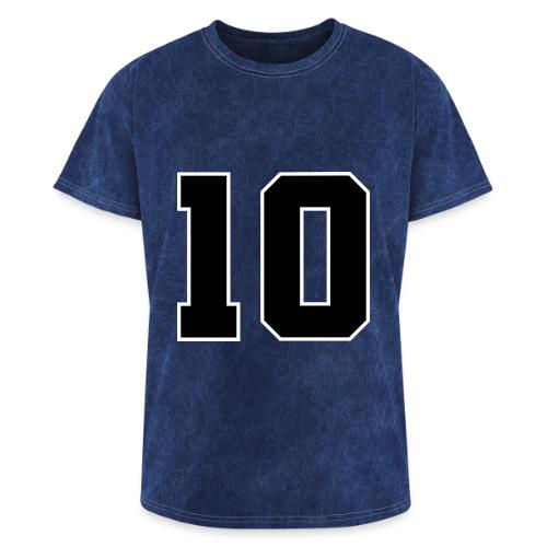 Varsity Number 10 Athletic Design - Washed Unisex T-Shirt