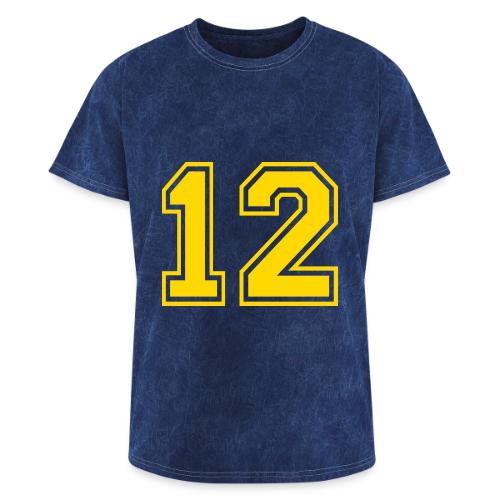 Number 12 in a classic athletic collegiate font - Washed Unisex T-Shirt
