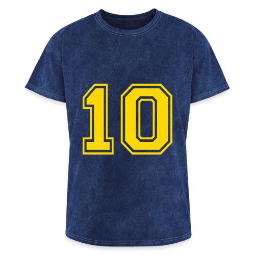 Number 10 in a classic athletic collegiate font - Washed Unisex T-Shirt
