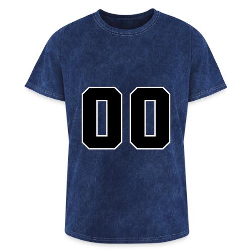 Varsity 00 Athletic Number Design - Washed Unisex T-Shirt