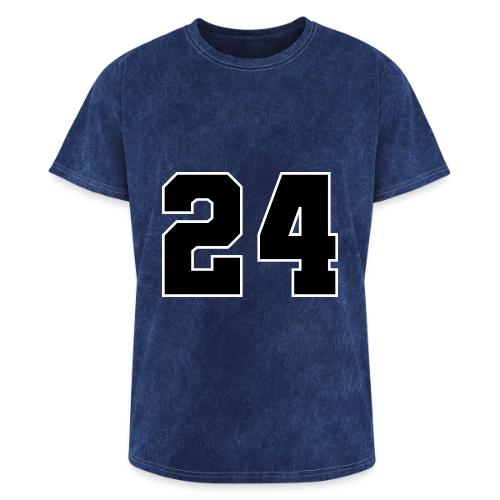 Varsity Number 24 College Font - Washed Unisex T-Shirt