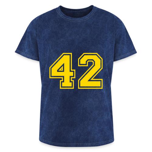 Number 42 in a classic athletic collegiate font - Washed Unisex T-Shirt