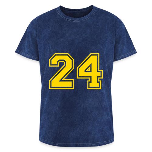 Number 24 in a classic athletic collegiate font - Washed Unisex T-Shirt