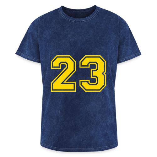 Number 23 in a classic athletic collegiate font - Washed Unisex T-Shirt