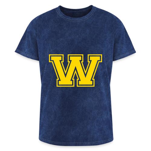 Letter W – Capital Athletic Alphabet Monogram - Washed Unisex T-Shirt