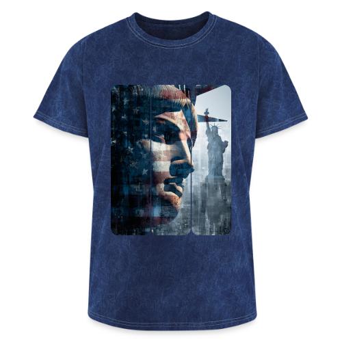 USA: Liberty in Three Visions - Washed Unisex T-Shirt