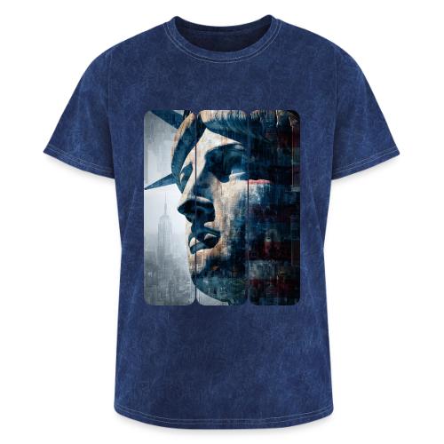 USA: Urban Liberty Triptych - Washed Unisex T-Shirt