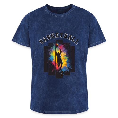 Basketball Slam Dunk Splash Design - Washed Unisex T-Shirt