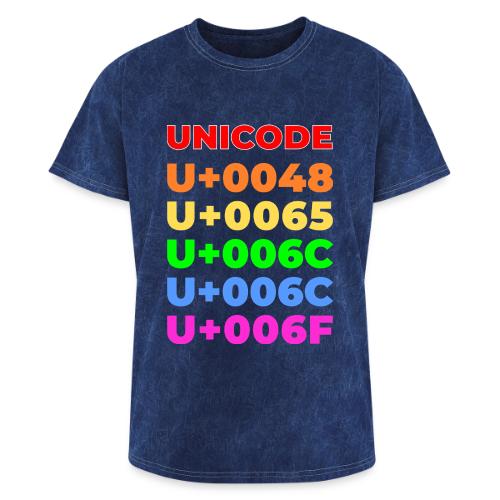 Hello, in unicode - Washed Unisex T-Shirt