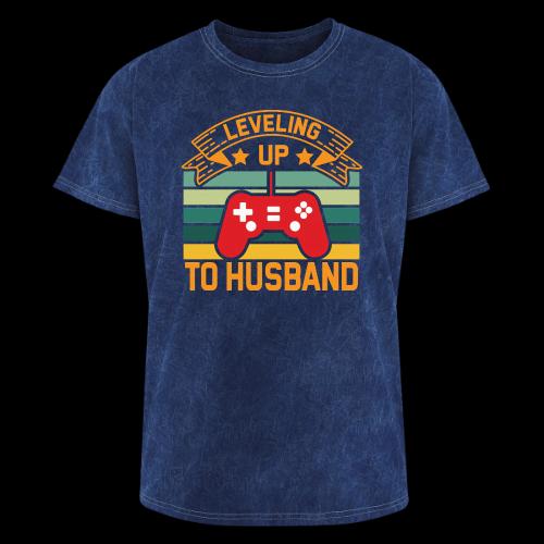 Leveling Up To Husband - Washed Unisex T-Shirt