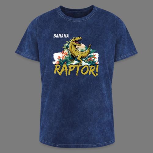 Funny Banana Raptor T-Rex Design - Washed Unisex T-Shirt