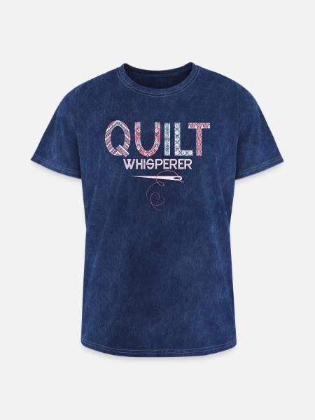 Quilt Whisperer Quilting Quilter - Washed Unisex T-Shirt - mineral navy