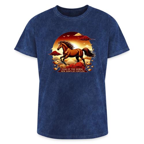 Year of the Horse Sunrise T Shirt, Lunar New Year - Washed Unisex T-Shirt