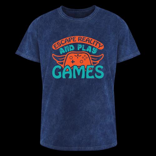 Escape Reality, Play Games - Washed Unisex T-Shirt