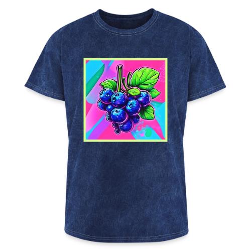 Vibrant Blueberry Artwork - Washed Unisex T-Shirt
