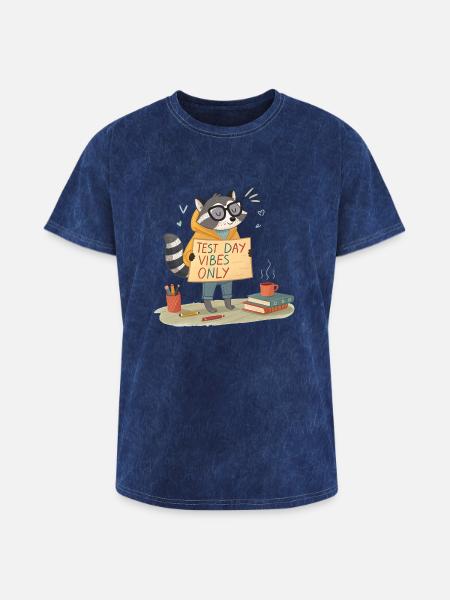 Test day vibes only - Washed Unisex T-Shirt - mineral navy