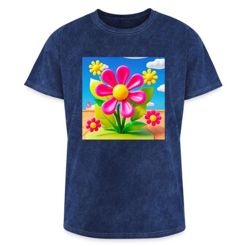 Pink Floral Peace | Sky & Nature Design - Washed Unisex T-Shirt