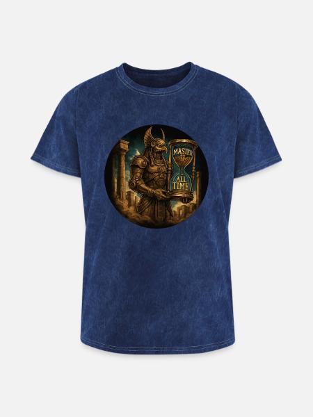 The Timekeeper of Thebes - Washed Unisex T-Shirt - mineral navy