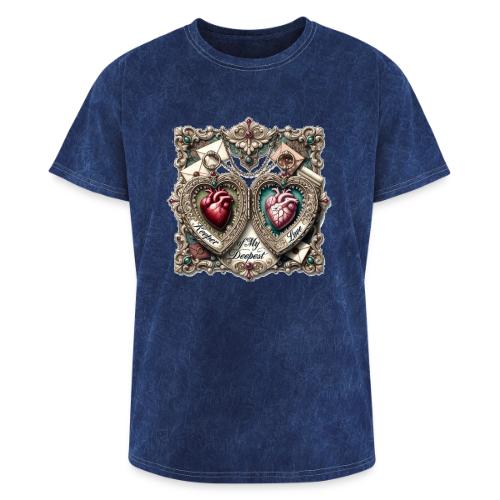 Keeper of My Deepest Love Victorian Locket T-Shirt - Washed Unisex T-Shirt