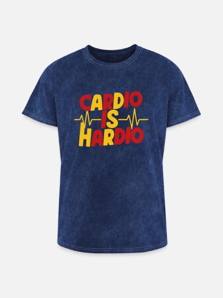 Cardio is Hardio - Washed Unisex T-Shirt - mineral navy