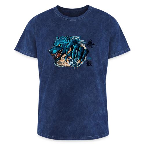 Blue Wolf Graffiti Street Art - Washed Unisex T-Shirt