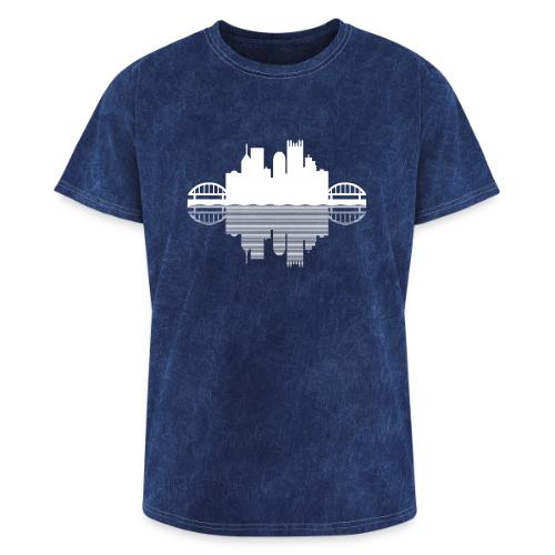 Pittsburgh Skyline Reflection - Washed Unisex T-Shirt