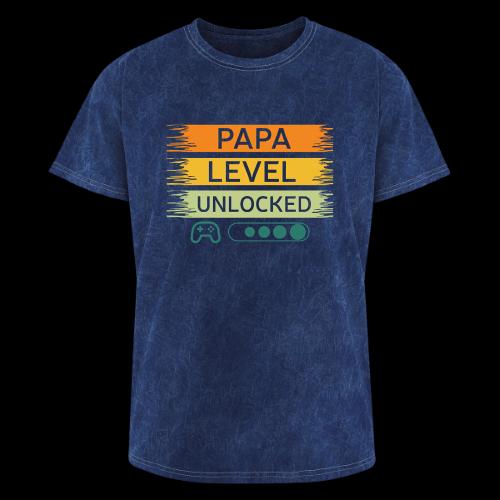Papa Level Unlocked! - Washed Unisex T-Shirt