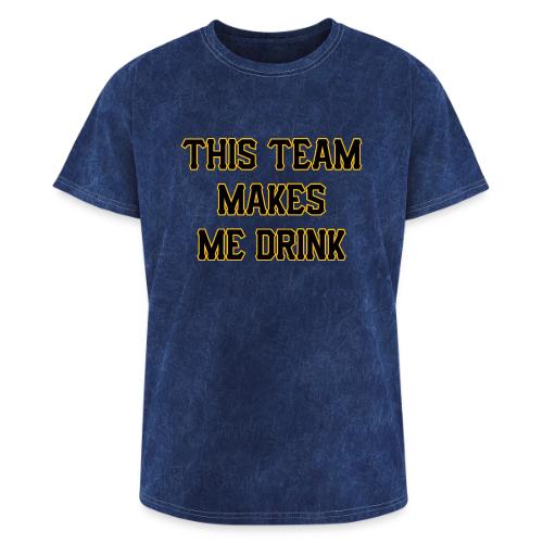 This Team Makes Me Drink (Baseball) - Washed Unisex T-Shirt