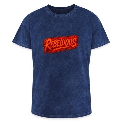 Rebellious Graffiti Neon Orange Streetwear T-Shirt - Washed Unisex T-Shirt