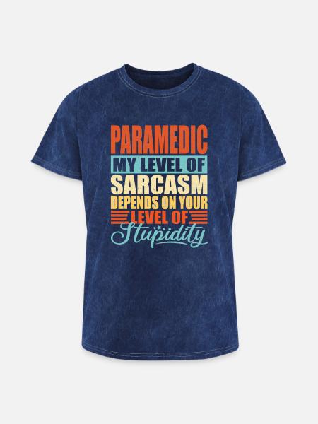 Paramedic sarcasm Paramedic - Washed Unisex T-Shirt - mineral navy