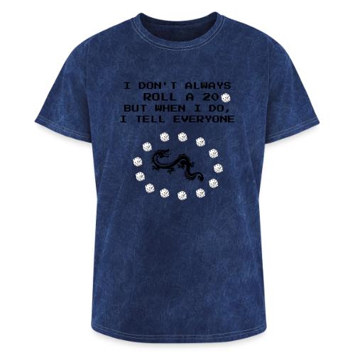 I Don't Always Roll a 20 D&D T-Shirt | Retro 8-Bit - Washed Unisex T-Shirt