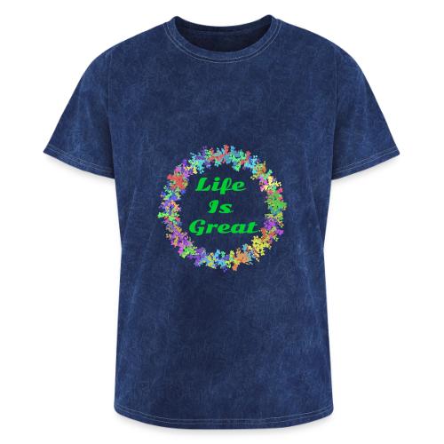 Life Is Great – Positive attitude - Washed Unisex T-Shirt