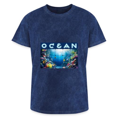 Ocean: Neon Reef Glow - Washed Unisex T-Shirt