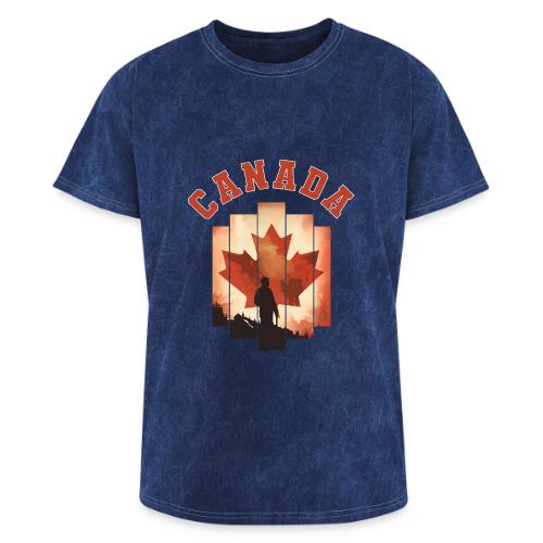 Proud Canadian Shadow - Washed Unisex T-Shirt