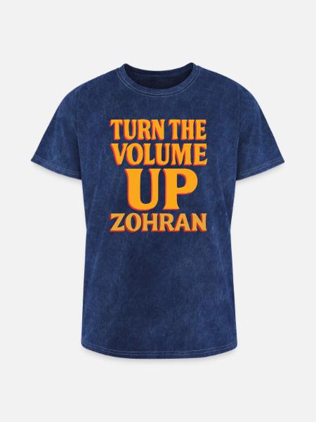 Turn the Volume Up Shirt - Washed Unisex T-Shirt - mineral navy