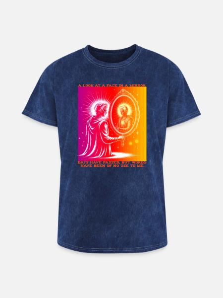 Radiant Self Mirror - Washed Unisex T-Shirt - mineral navy