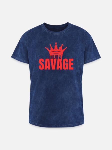 Savage - Washed Unisex T-Shirt - mineral navy