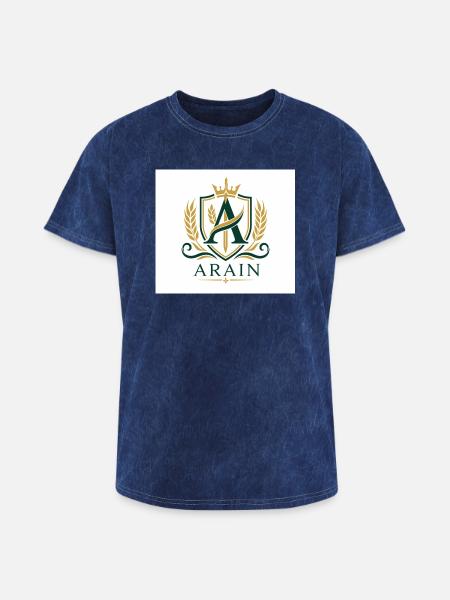 Arain Pride - Premium Punjabi Heritage Graphic - Washed Unisex T-Shirt - mineral navy