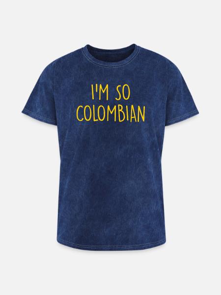 I'm so Colombian Colombia - Washed Unisex T-Shirt - mineral navy