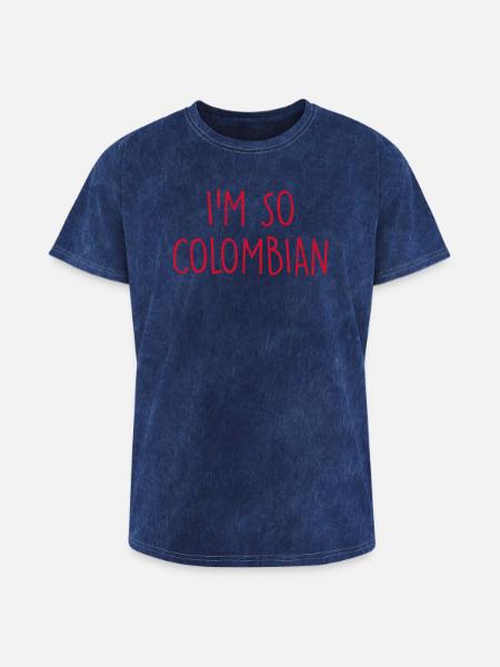 I'm so Colombian Colombia - Washed Unisex T-Shirt - mineral navy