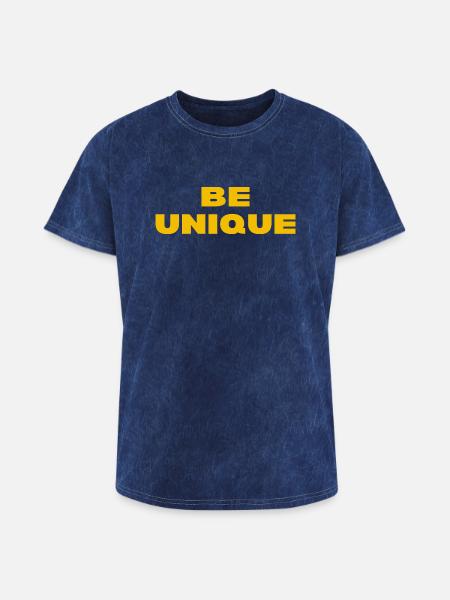 Be unique - Washed Unisex T-Shirt - mineral navy