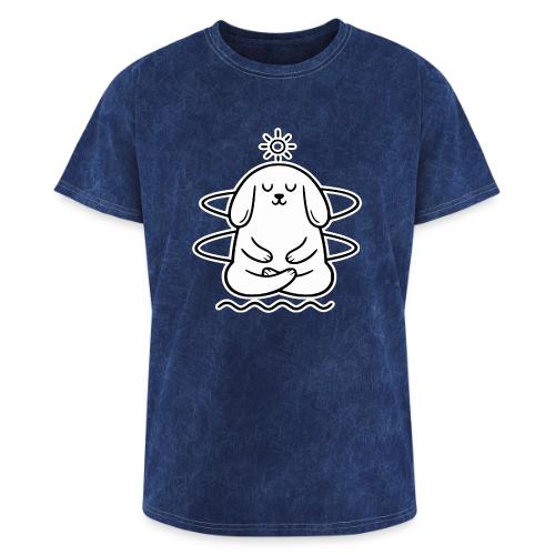 Cute Meditating Bunny Zen Yoga Animal - Washed Unisex T-Shirt