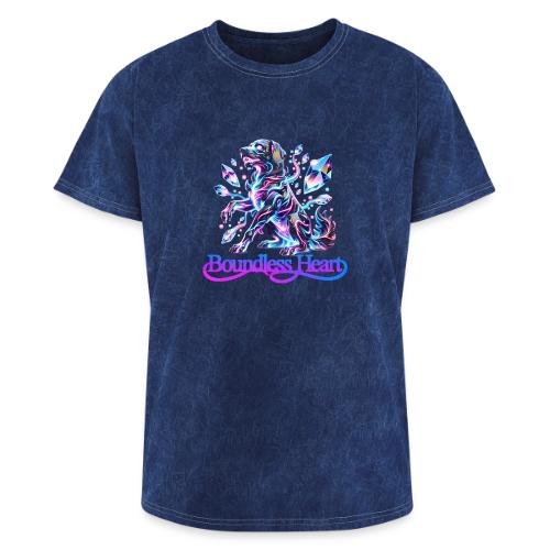 Boundless Heart Neon Galaxy Dog Shirt - Washed Unisex T-Shirt