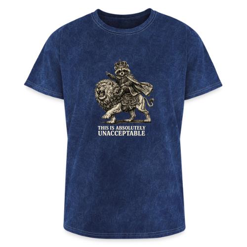 Funny Raccoon King Riding Lion Vintage Meme Art - Washed Unisex T-Shirt