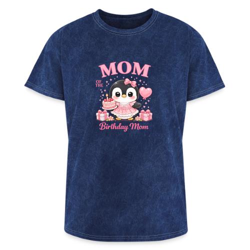 Cute Penguin Birthday Mom Kawaii Cake Balloon Gift - Washed Unisex T-Shirt