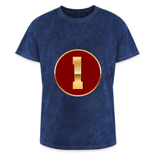 Number 1 in Gold Varsity Font - Washed Unisex T-Shirt