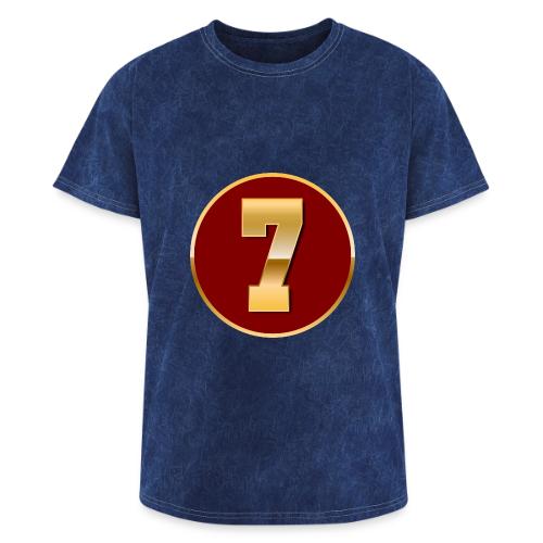 Number 7 in Gold Varsity Font - Washed Unisex T-Shirt