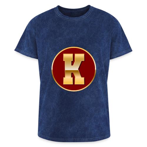 Letter K – Capital Varsity Alphabet Monogram - Washed Unisex T-Shirt