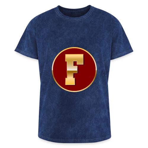 Letter F – Capital Varsity Alphabet Monogram - Washed Unisex T-Shirt